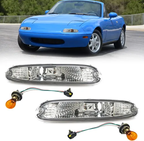 Vista 14 de USR 90-97 Miata MX-5 NA 7” Pulgadas Redondas H6024 Faros LED Proyector H6014 Negro Carcasa 6024 Haz Alto/Bajo Sellado (Par) Compatible con Mazda