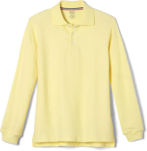 Vista 16 de French Toast Camisa de uniforme escolar de piqué con manga larga para niños y niñas, Azul marino