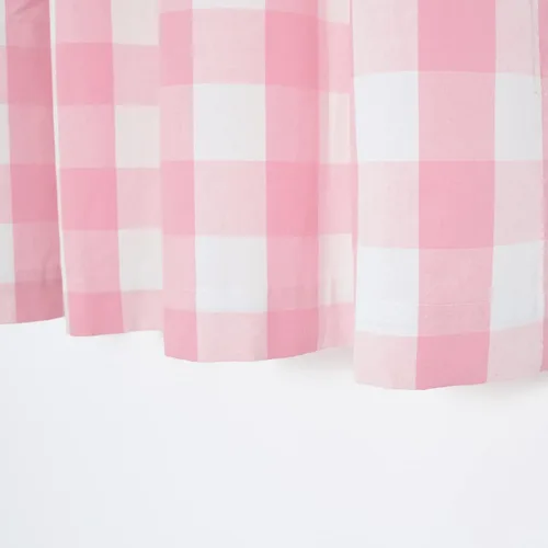 Vista 22 de Cenefas de cortina para ventana de 16 pulgadas de largo, 2 paneles de cuadros búfalo, cortinas pequeñas con bolsillo para barra, estilo clásico