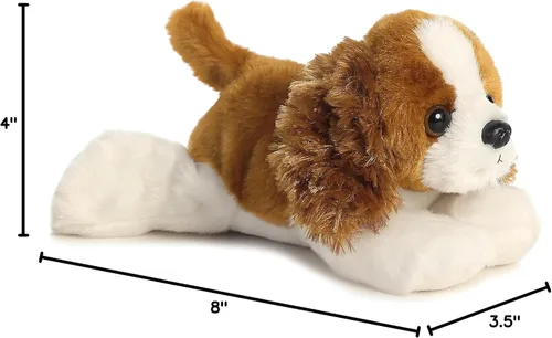 Vista 6 de Aurora® Adorable Mini Flopsie™ Charles™ Animal de peluche, facilidad juguetona, compañeros atemporales, color marrón, 8 pulgadas