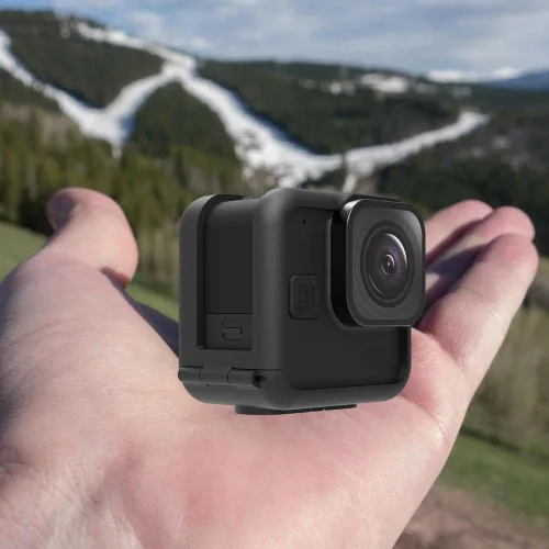 Vista 3 de Funda protectora para cámara ABS a prueba de golpes Accesorios con soporte base Protector de carcasa de cámara para GoPro Hero 11 Negro MINI