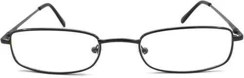 Vista 2 de 5 pares de lentes de lectura rectangulares de metal para hombres y mujeres, multicolor 5pk-plomizo