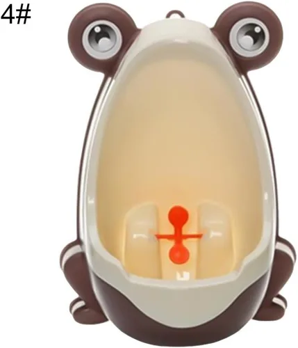 Vista 6 de Urinarios infantiles de rana, lindo orinal de entrenamiento para ir al baño para niños, con divertido objetivo de ayuda, urinarios de pie para niños