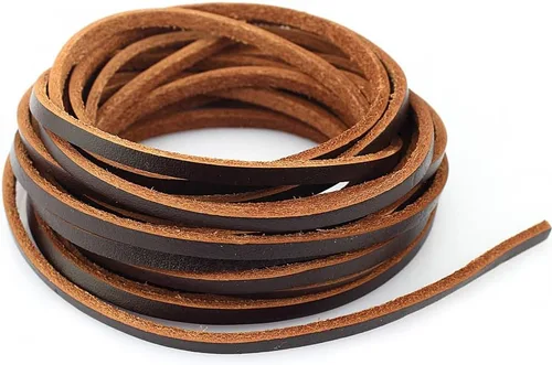 Vista 16 de (TM) 3 mm de cordón de cuero genuino para trenzado de joyería, artesanía y bricolaje, color surtido marrón oscuro, marrón claro y negro 6 metros