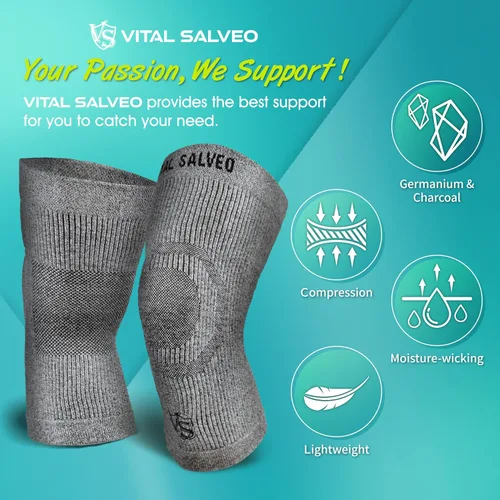 Vista 2 de VITAL SALVEO - Rodillera de recuperación de compresión C3-COMFORT para aliviar el dolor, protege las articulaciones, ideal para deportes y uso