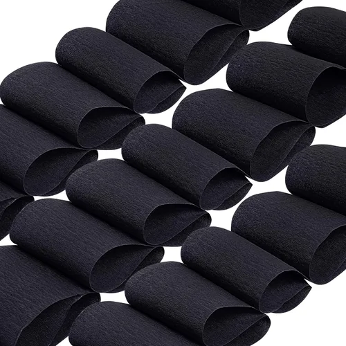 Vista 3 de Papel crepé negro de Halloween Streamers de 492 pies
