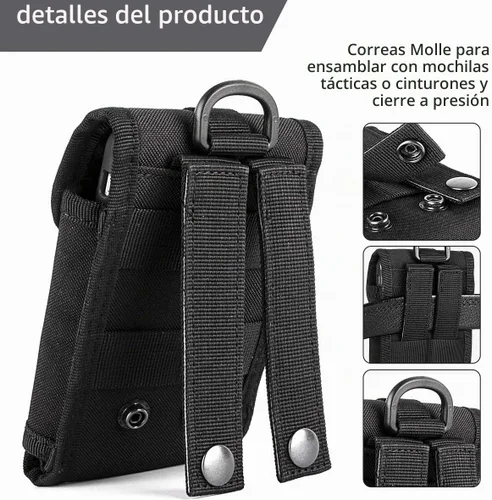 Vista 4 de Molle - Funda táctica compacta para iPhone 14 Pro/14/13 Pro/13/13 Mini/12 Pro Max/12 Pro/12/12 mini/11 Pro Max/11/XS Max/XR/X, Samsung S22/S20/S10