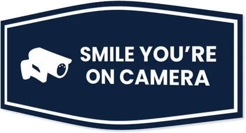 Vista 71 de Fancy Smile You're On Camera Letrero (negro) - Mediano (1 unidad)