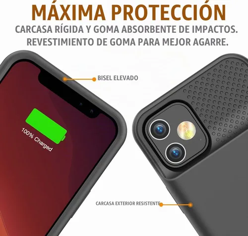 Vista 9 de Alpatronix Funda de batería para iPhone 12 Pro y iPhone 12 (6.1 pulgadas), funda protectora resistente y delgada de carga extendida portátil