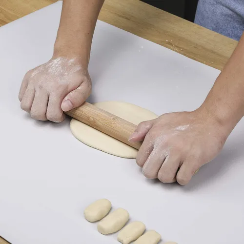 Vista 5 de LONGFITE Tapete extra grande de silicona gruesa antideslizante y resistente al calor para enrollar masa de pastelería, protector de encimera
