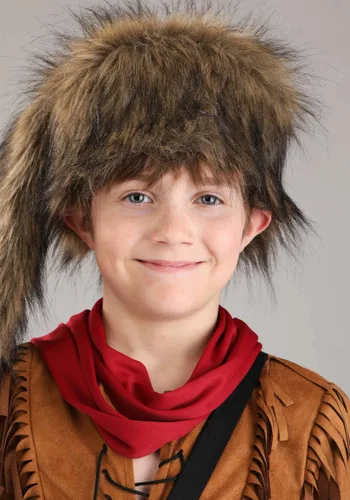 Vista 3 de Disfraz de Davy Crockett / William Clark para niño Multicolor