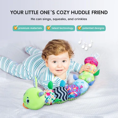 Vista 2 de Infinno Juguetes musicales y sensoriales de peluche para bebés, niñas y niños, juguetes suaves de seguridad para recién nacidos de 0-3-6-12 meses