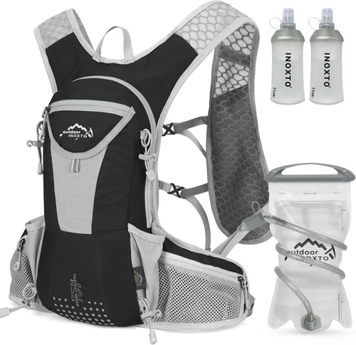 Vista 8 de IX INOXTO Hydration Pack Backpack, Lightweight Water Backpack with 2L Hydration Bladder Daypack for Men Women,Running Hydration Vest for Trail Todo