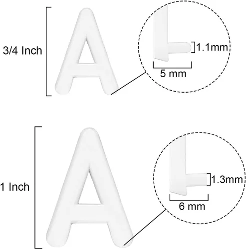 Vista 4 de Solo letras de tablero de cartas, 646 caracteres precortados con bandeja de clasificación, letras de tablero de fieltro (blanco, 1 y 3/4 pulgadas)