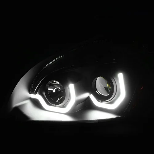 Vista 5 de EPIC LIGHTING Faros de Halógeno Estilo OE con Bisel Negro y Luz de Marcha LED Blanca, Ensamblaje de Reemplazo para FREIGHTLINER 08-17 CASCADIA