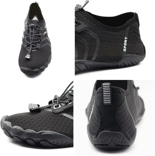 Vista 5 de Zapatos de agua para hombres y mujeres, secado rápido, natación, playa, senderismo, aqua, descalzo, deportes al aire libre, zapatos atléticos