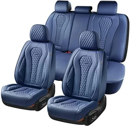 Vista 54 de Coverado Fundas de asiento de automóvil, fundas de asiento delantero, funda de asiento de coche beige, fundas impermeables para asiento
