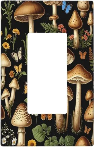 Vista 55 de Cubiertas decorativas para interruptor de luz de astronauta, placa de pared en blanco, placa frontal eléctrica para interruptor de baño, dormitorio