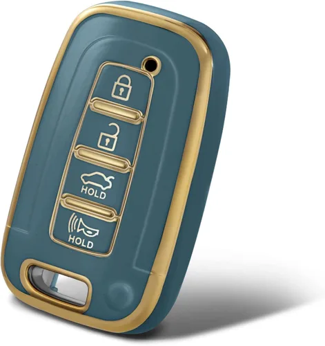 Vista 28 de Funda protectora inteligente de termoplástico con 4 botones para llave de Hyundai; funda compatible con los modelos Elantra, Ioniq, Sonata, Tucson