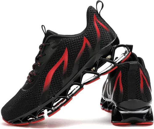 Vista 7 de Zapatos deportivos para correr con hoja para hombre, tenis para caminar, casuales, cómodos, a la moda, antideslizantes, para el trabajo, deportes