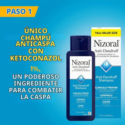 Vista 3 de Nizoral Champú anticaspa, 14 onzas + acondicionador hidratante profundo, paquete de 9.4 onzas 1% de ketoconazol, antifúngico, champú para la caspa