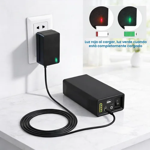 Vista 3 de Cargador de batería LiFePO4 de 14.6V 2A para paquete de fosfato de hierro