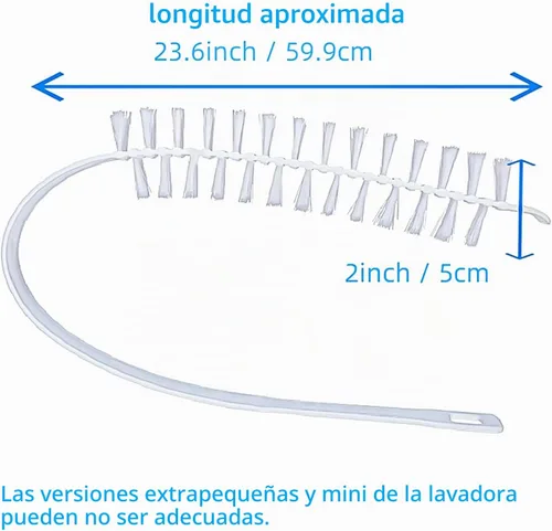 Vista 2 de Cepillo de limpieza para lavadora, cepillo para lavadora, limpiador de lavadora de carga frontal, limpiador de cepillo de carga para lavadora