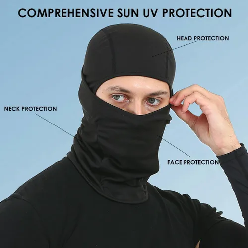 Vista 3 de Máscara de esquí para hombre, paquete de 2 pasamontañas, máscara facial para mujer, máscara de verano Shiesty, máscara de casco de motocicleta