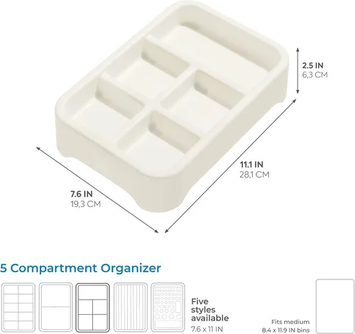 Vista 2 de iDesign Organizador de plástico reciclado inserto de 10 compartimentos