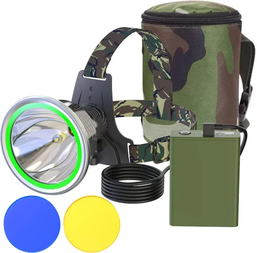 Vista 8 de Linterna frontal LED dividida recargable de alta potencia, con cargador y diseño impermeable, batería de larga duración, adecuada para caza, correr