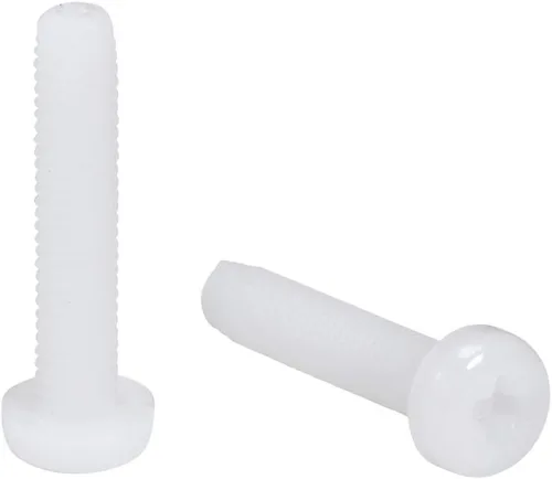 Vista 5 de uxcell M6x30mm Roscado Nylon Phillips Cruz Pan Cabeza Tornillos Tornillos de Máquina Blanco 50