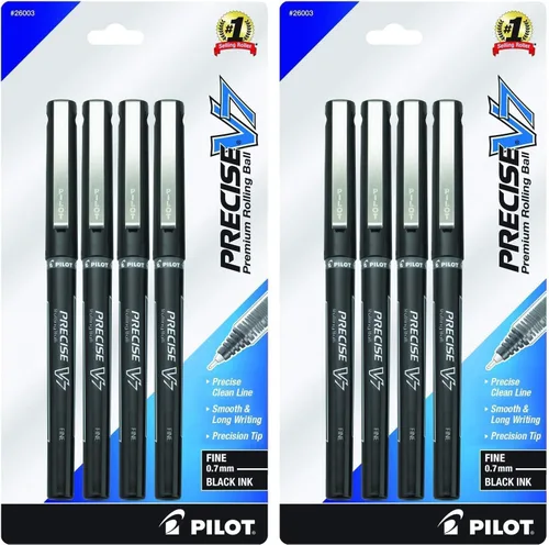 Vista 5 de PILOT Precise V5 Stick - Bolígrafos de tinta líquida con punta extrafina (0.5 mm.), tinta negra, paquete de 4 (26002)