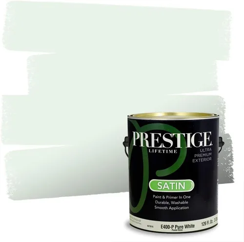 Vista 151 de PRESTIGE Pintura exterior e imprimación en uno, aloe, plano, 1 galón