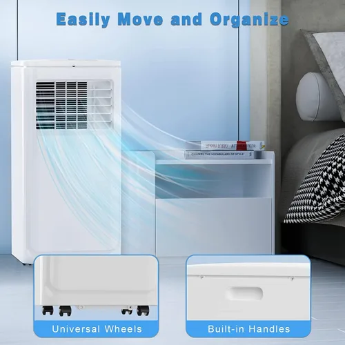 Vista 8 de OFIKA Aire acondicionado portátil para interiores de 8000 BTU, unidad de CA portátil para habitaciones de hasta 350 pies cuadrados, aire