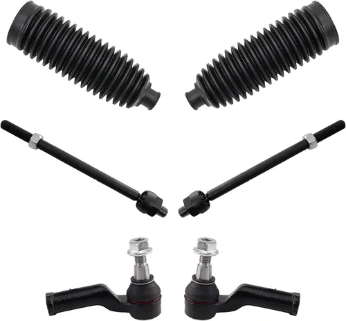 Vista 219 de TRQ Kit de dirección delantera con barra de acoplamiento de fuelle de piñón y cremallera compatible con Toyota Echo 2000-2005