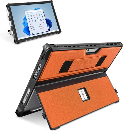 Vista 11 de Funda protectora resistente para Microsoft Surface Pro 7+/7/6/5/4/LTE de 12.3", con soporte para lápiz capacitivo y correa de mano, compatible