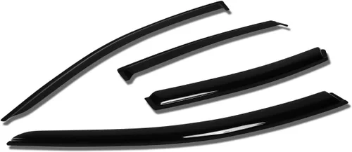 Vista 22 de Auto Dynasty 4 unidades de cinta en la visera de ventilación de ventana, deflector, protector de lluvia compatible con Nissan Maxima 2004-2008