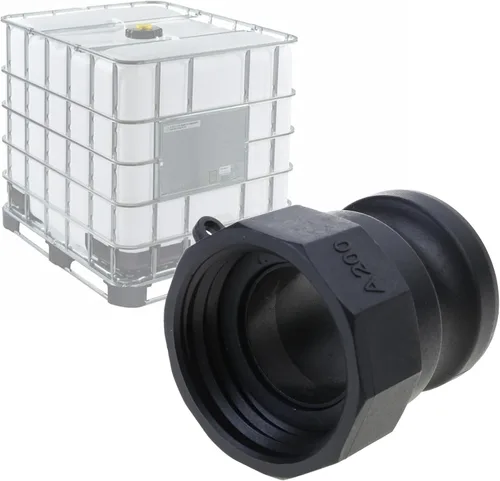 Vista 3 de Food Grade IBC Adapter Water Hose Connector 2 Inch Male Camlock X 2 Inch Female NPT for Replacement Tank Coupling