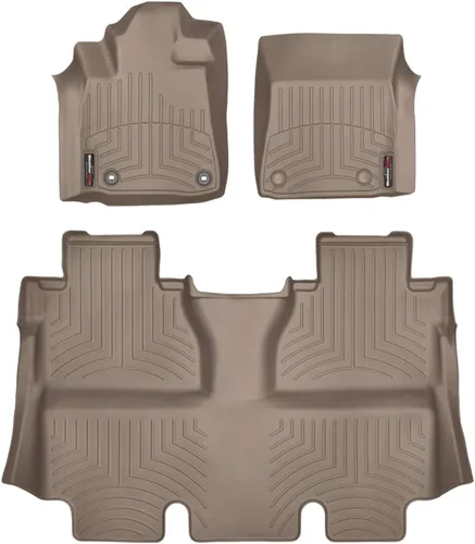 Vista 8 de Weathertech Revestimientos de suelo personalizados para Toyota Tundra - 1ª y 2ª fila (444081-440938), negro