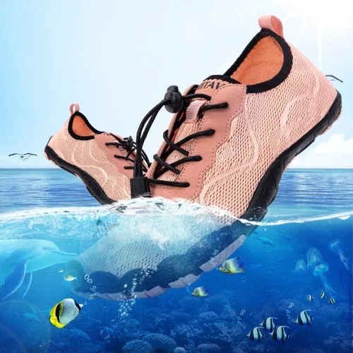 Vista 2 de HIITAVE - Zapatos de agua minimalistas para mujer de secado rápido para hacer natación bucear surfear hacer deportes acuáticos ir a la piscina a