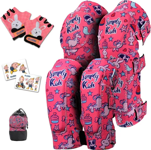 Vista 17 de Rodilleras y coderas para niños de estilo suave con guantes de bicicleta, equipo flexible resistente a los impactos para edades de 2 a 11 años