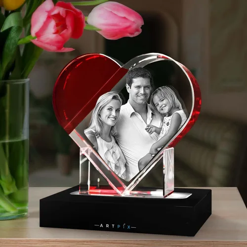 Vista 7 de ArtPix 3D Foto de cristal, regalos personalizados para mujeres, ella, esposa, hombres, mamá, marido, gran regalo personalizado con tu propia foto