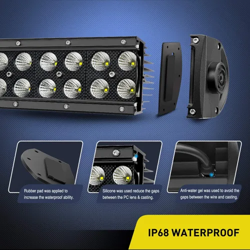 Vista 9 de Nilight Barra de luz LED de 22 pulgadas, 120 W, combo de luces de conducción de 12 V, interruptor basculante de 5 pines, kit de arnés de cableado