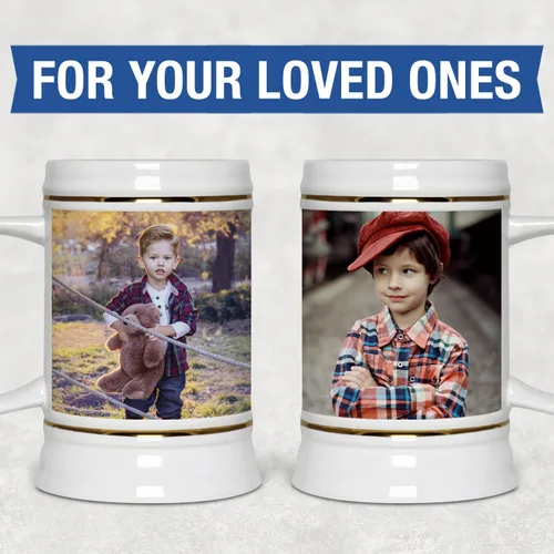 Vista 5 de Taza de cerveza personalizada, jarra de cerveza personalizada con texto en imagen, tazas personalizadas con nombre y logotipo, taza de cerámica