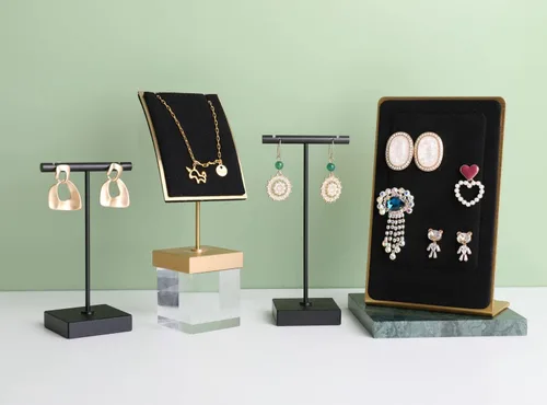 Vista 8 de BanST - Soporte de metal en forma de T para exhibir aretes y joyas, expositor de fotografía para mostrar