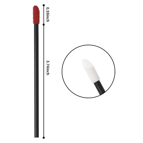 Vista 3 de ChefBee 200 aplicadores de brillo de labios desechables, sin pelusa, cepillo de labios aplicador de lápiz labial, kits de herramientas de belleza