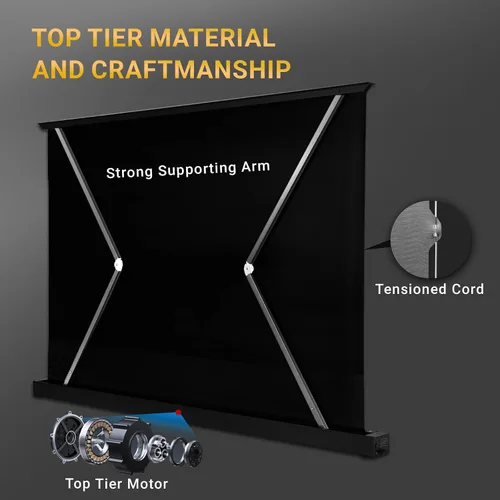 Vista 4 de ALR/CLR - Pantalla de proyector motorizada para proyector UST de 100 pulgadas, 95% de rechazo de luz ambiental, 4K/8K Ultra HD, Active 3D, para cine