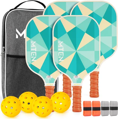 Vista 25 de Pickleball Paddles Set of 2 or 4, or Single Paddle – USAPA Approved Fiberglass Surface Pickleball Rackets Set for Men & Women