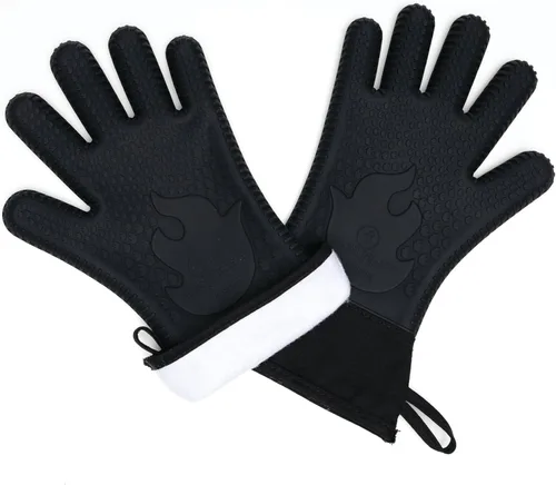 Vista 2 de Jolly Green Products Ekogrips - Guantes de barbacoa resistentes al calor para cocinar y manipular carne, guantes de horno de cocina, accesorio