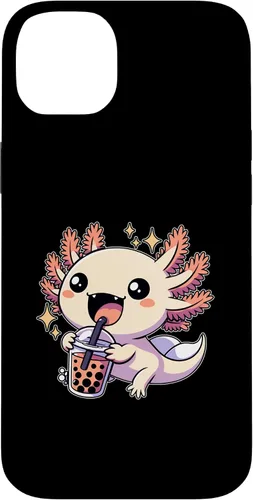 Vista 14 de Funda de té de burbujas japonesa para iPhone 11 Pro Max Kawaii axolotl Boba
